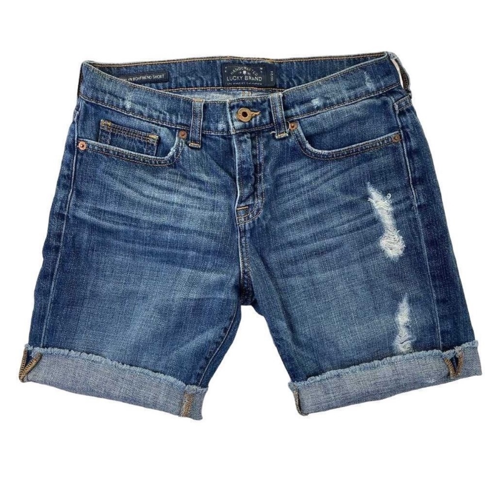Lucky Brand Womens Dylan Boyfriend Shorts Distressed Size 4/26